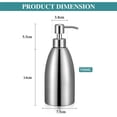 thumbnail image 4 of Dispensador de jabón en espuma de acero inoxidable con acabado en plata de grado 304, 500 ml, para baño y cocina, 4 of 7