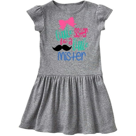 

Inktastic Little Sister to a Little Mister Gift Toddler Girl Dress