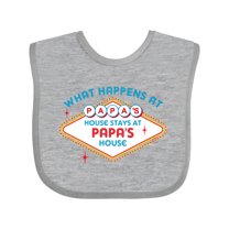 Inktastic Las Vegas Stays at Papa's Boys or Girls Baby Bib