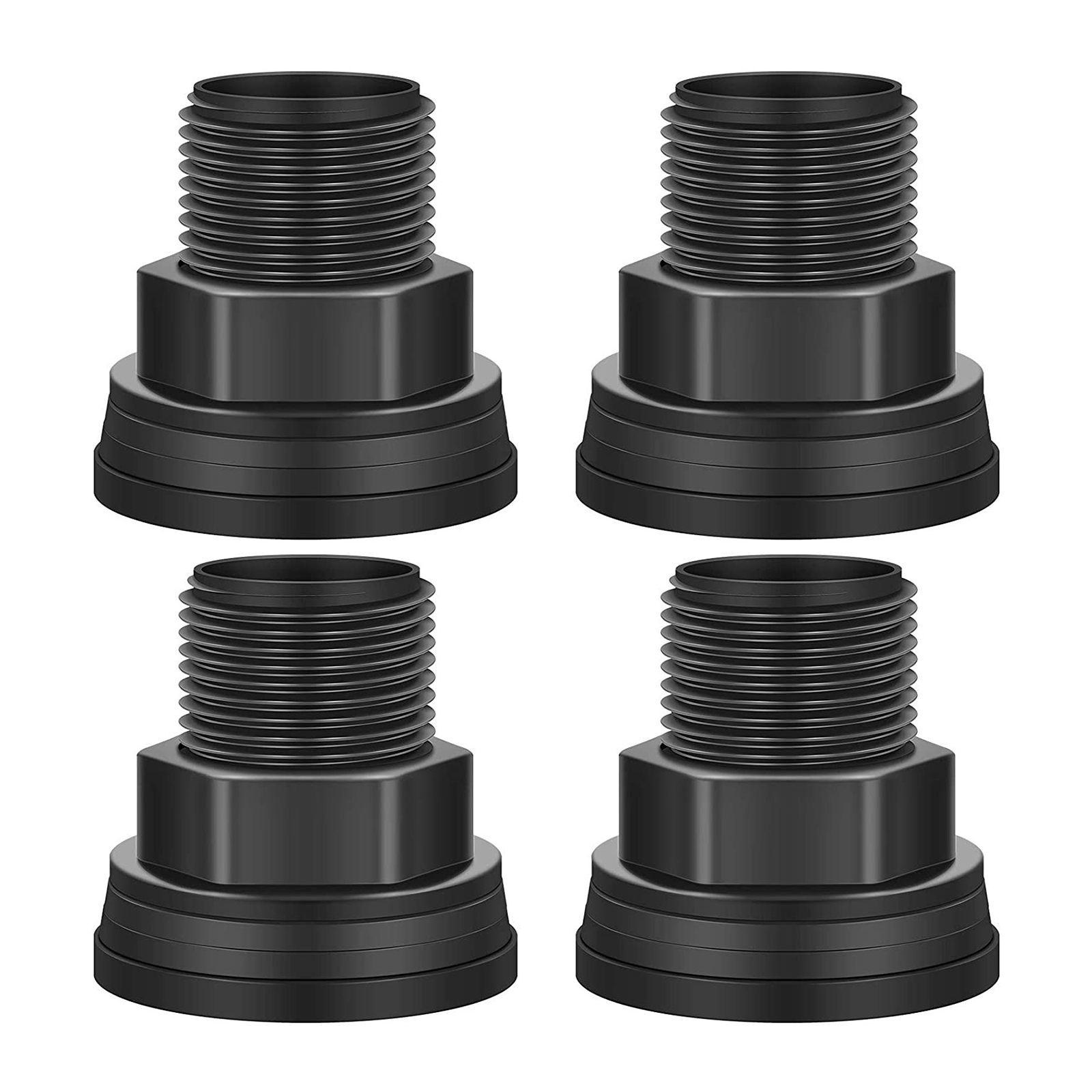 Doolland PVC Bulkhead Fitting Double Threaded Bulkhead Water Tank