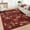 Red, variant on Assaile 8 x 10 ft Polyester Pearl Velvet Red Rectangular Hallway Bathroom Entryway Kitchen Office Foldable Zhaozhan Floral Art Printed Modern Washable Area Rug