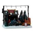 thumbnail image 1 of Figura en miniatura de casa navideña iluminada, adorno de escritorio con luces para cocina, , amigos y fiestas., 1 of 9