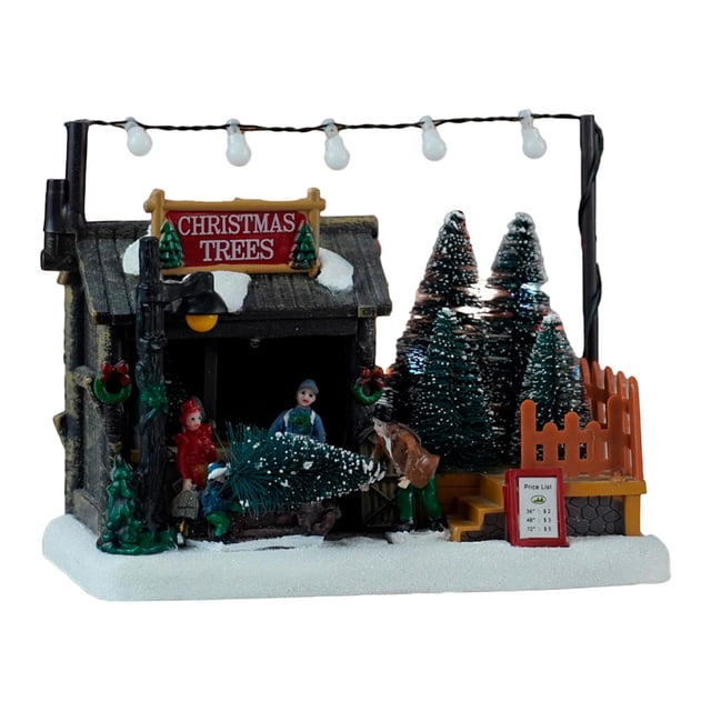 Figura en miniatura de casa navideña iluminada, adorno de escritorio con luces para cocina, , amigos y fiestas.
