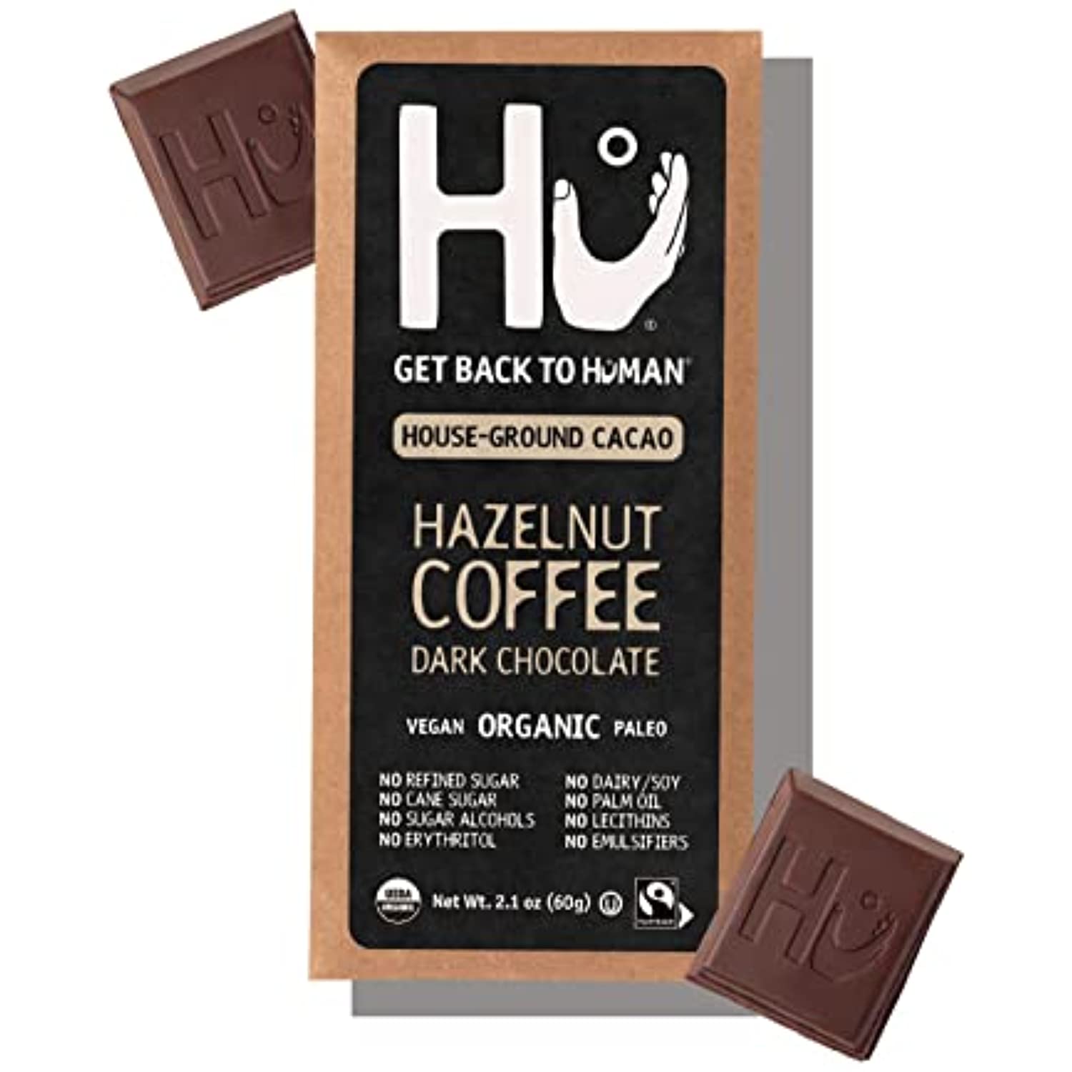 Hu Organic Dark Chocolate Bars 12 Pack Natural Organic Vegan