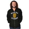 thumbnail image 5 of Nerd for Curds Wisconsin Cheese Lover Zip Up Hoodie Men's Women's Brisco Brands S, 5 of 6