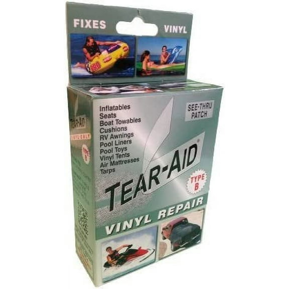 Tear-Aid Vinyl Repair Patch Kit 3 " X 12 " 7/8 " X 7/8 " 1-3/8 " X 1-3/8 " Type B Green