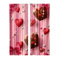 thumbnail image 2 of Oliegs Rideaux Cœur Boxbollen pour la Saint-Valentin Rideaux Cœur Salon Chambre Rideaux Marche, 2 of 5