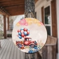 thumbnail image 3 of Vintage Patriotic Dachshund 4th of July Independence Memorial Day Round Wood Sign Wiener Dog Lover Gifts Idea Hanging Wall Home Decor - 01006, 3 of 5