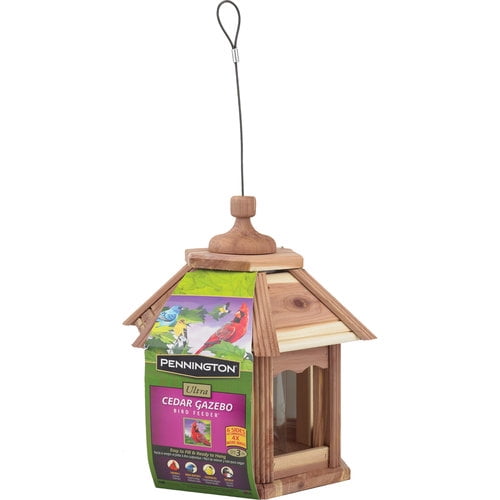Pennington Ultra Cedar Gazebo Birdfeeder, Holds 3 lbs of seed capacity by Cedar Works LLC