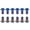 Blue, variant on Set of 12 Titanium Bolts, M5x10mm MTB Bike Bicycle Disc Brake Cycle Rotor Screws