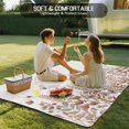 thumbnail image 4 of Spring Floral Outdoor Rug for Patio/Deck/Porch, Non-Slip Large Area Rug 5 x 7 Ft, Watercolor Elegant Pastoral Flowers Indoor Outdoor Rugs Washable Area Rugs, Reversible Camping Rug Carpet Runner, 4 of 8