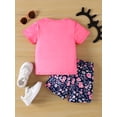 thumbnail image 3 of Mini Mojo Girls' Pretty & Smart Floral Pattern 2pcs Tee & Shorts Set Polyester Summer, 3 of 6