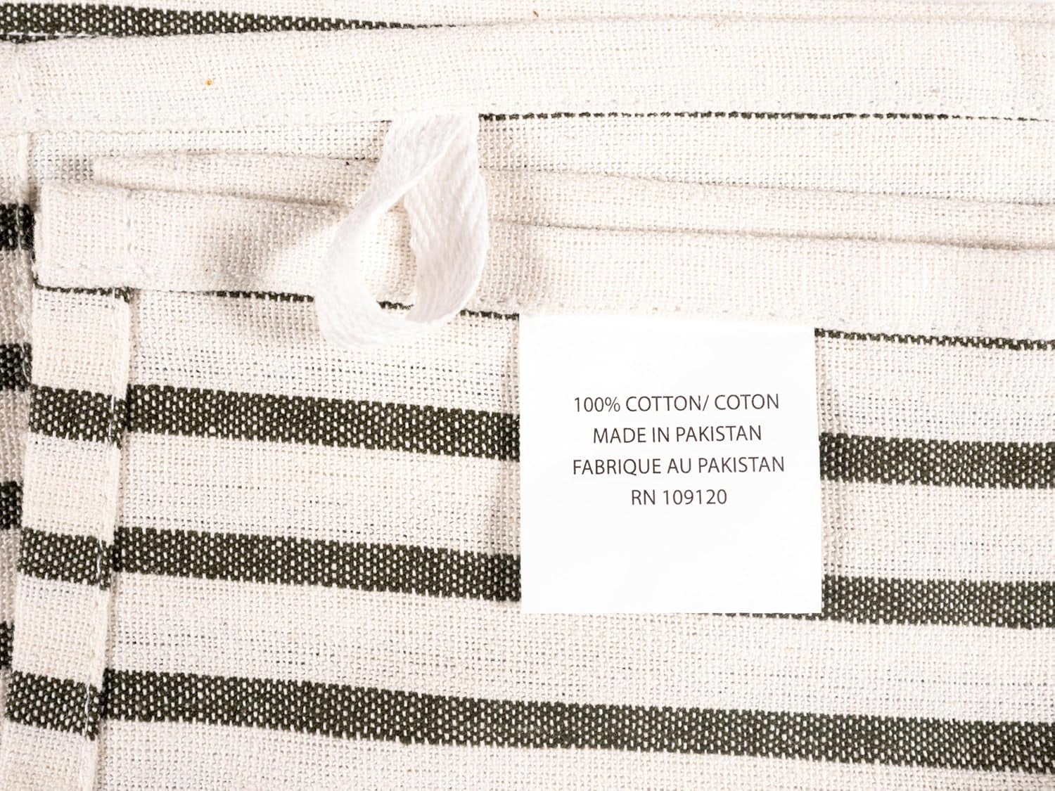 KAF Home Assorted Cotton Kitchen Towels Set, Flat Dish Towels, 18” x 28”, Olive, 10 Pack