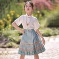 thumbnail image 1 of Jupe Visage de Cheval pour Filles Style Traditionnel Chinois Robe Hanfu Été Style Tang Jupe FJH, 1 of 7
