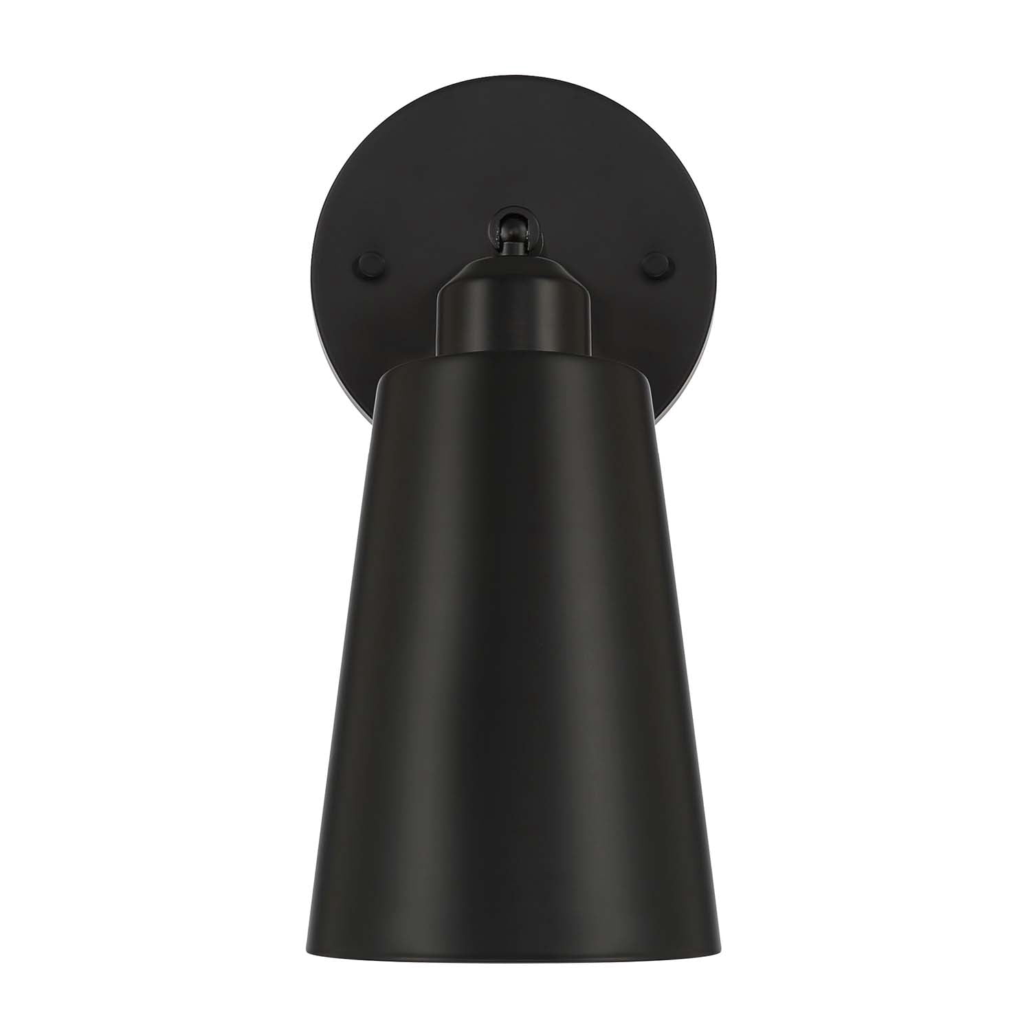 Alvar 1-Light Matte Black Wall Sconce with Adjustable Shade