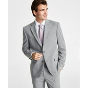 Ben Sherman Men's Skinny Fit Stretch Suit Jacket Grey White Pinstripe 42R