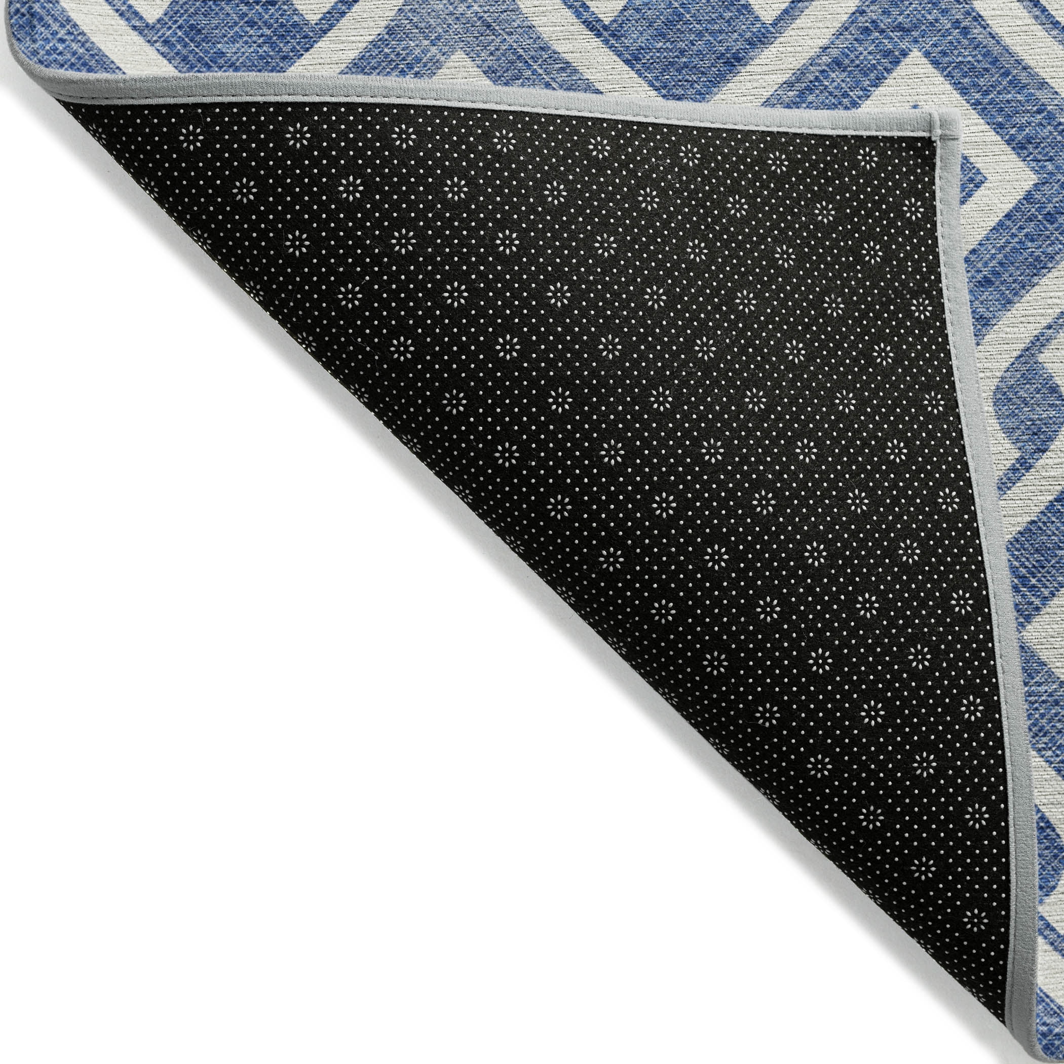 Addison Rugs Chantille Indoor/Outdoor Transitional Geometric Blue Washable Runner Rug, 2'3" x 7'6"