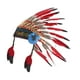 thumbnail image 1 of Tocado indio nativo americano ajustable para fiestas temáticas, para hombres y mujeres Rojo, 1 of 8