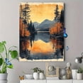 thumbnail image 4 of Qisvanset Framed Canvas Wall Art 12x16 Inch Vintage Autumn Lake Mountain Forest Nature Art, 4 of 5