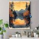 thumbnail image 4 of Qisvanset Framed Canvas Wall Art 12x16 Inch Vintage Autumn Lake Mountain Forest Nature Art, 4 of 5