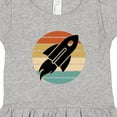 thumbnail image 4 of Inktastic Space Rocket Retro Sunset Girls Toddler Dress, 4 of 5