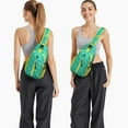 thumbnail image 6 of Crossbody Sling Backpack for Women Men Tropical Banana on Green Background Shoulder Sling Crossbody Casual Chest Bag for Travel Sports Running Hiking, 6 of 6