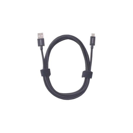 CODi 6 USB-C Braided Nylon Charge & Sync Cable - 6 ft USB/USB-C Data Transfer Cable - First End: 1 x USB Type A - Male - Second End: 1 x USB Type C - Male - Black