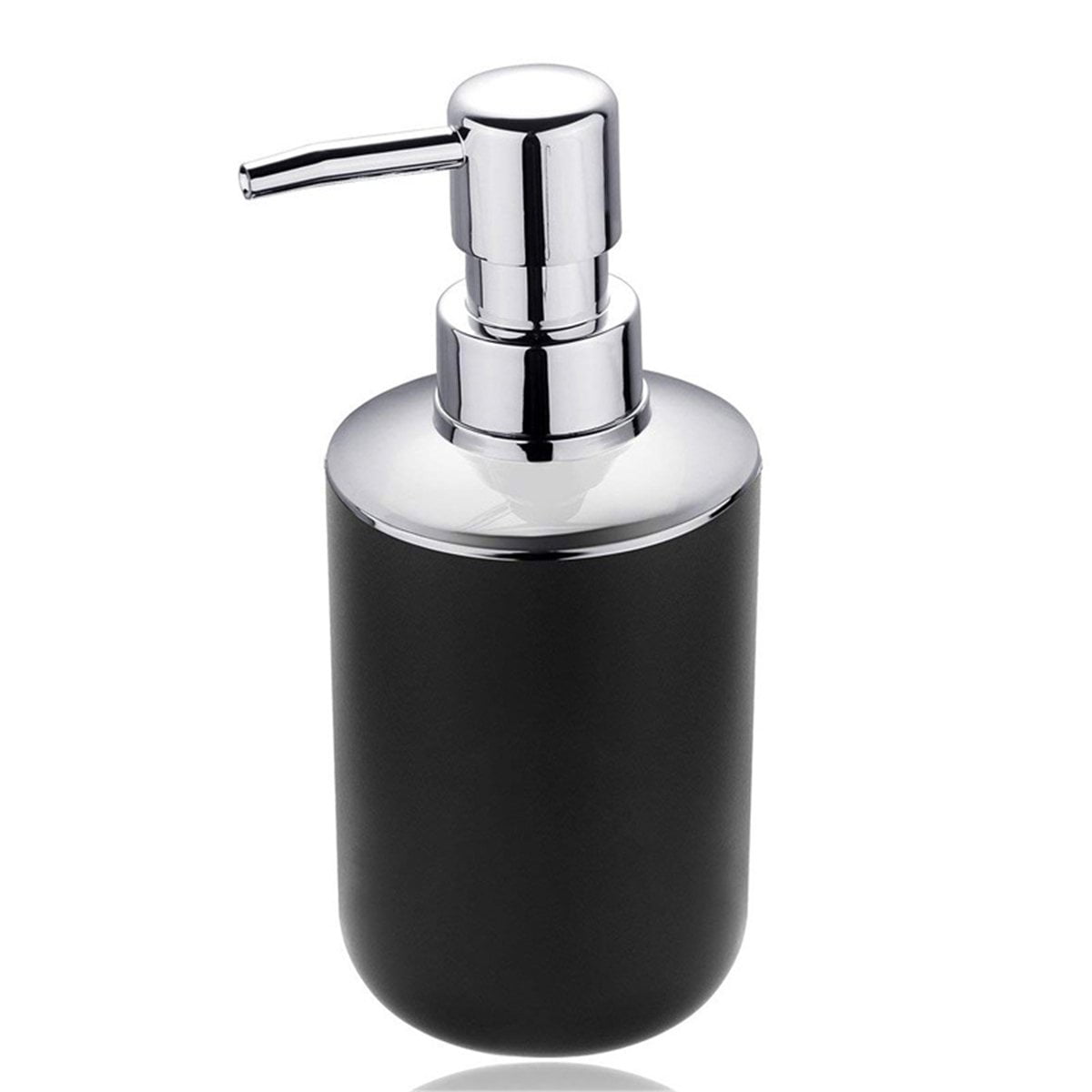 Bathroom Accessories Set 6Pcs Luxury Gift Trash Can, Lotion Dispenser, Toothbrush Holder, Toliet Brush with Holder, Cup, Soap Dish for Home Hotel Bathroom Black