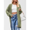thumbnail image 6 of Long Cardigan Sweaters for Women Fall Trendy Oversized Open Front Winter Coat Green S, 6 of 8
