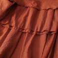 thumbnail image 5 of Idoravan Skirt for Women Clearance Women's Solid Color And Loose Fitting Round Neck Mid Sleeved Cool Dress, 5 of 7