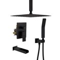 thumbnail image 1 of Boyel Living 12 Inch Oil Rubbed Bronze Handheld Shower Ceiling Mount Shower System Shower Combo Bathroom shower set, 1 of 1