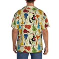 thumbnail image 3 of Fuzoiu Different Kind Of Guitars Print Men's Casual Short,Men's Short Sleeve Shirt,Mens Casual Button Down Shirts,Cuban Collar Summer Shirt for Beach, Vacation, and Outdoor Activities-X-Large, 3 of 5