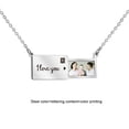 thumbnail image 2 of Collar de acero inoxidable letras colgantes cadenas de clavícula decoración de cuello de moda decoraciones señoras joyería para regalo joyas Ropa, zapatos y accesorios Miscelánea Color Acero Qarigey AP013894-01, 2 of 6