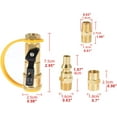 thumbnail image 3 of 2 Sets 1/4" RV Propane Quick Connect Adapter for Propane Hose Propane/Natural Gas 1/4" Quick Connect/Disconnect Kit Shutoff Valve&Full Flow Plug 100% Solid Brass, 3 of 7