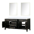 thumbnail image 2 of Harbor 72 in W x 22 in D Black Oak Double Bath Vanity, White Quartz Top and 34 in Mirrors, 2 of 6