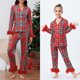 thumbnail image 5 of Conjuntos de pijamas a juego para madre e hija de Navidad 2025, blusa de manga larga con cuello de solapa y pantalones con cintura elástica, ropa de dormir de otoño de 2 piezas, 5 of 5