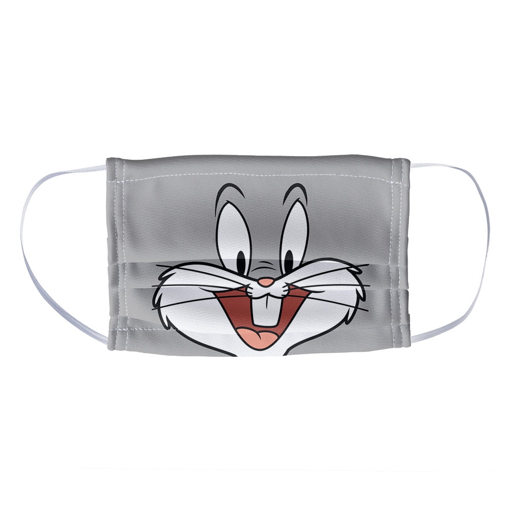Looney Tunes Bugs Bunny Face 1-Ply Reusable Face Mask Covering, Kids