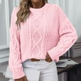 thumbnail image 5 of Hollow Out Women's Solid Color Crochet Cardigan,Round Neck Long Sleeve Knit Sweater, Lightweight & Stylish for Transition Seasons,Size:M, 5 of 5