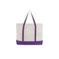 thumbnail image 7 of Extra Large Zippered Canvas Tote Bag, 22 Inch, Organic Cotton - Purple, 7 of 7