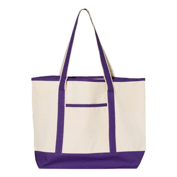 Q-Tees 34.6L Large Canvas Deluxe Tote