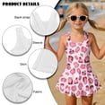 thumbnail image 4 of FOR U DESIGNS Girls One Piece Swimsuit with Skirt Sleeveless Bathing Suit Swimwear Bathing Suit for Kids 3-13 Years, Leopard Pink, 4 of 7