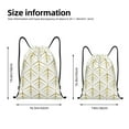 thumbnail image 2 of Balery White And Gold Geometry Pattern Drawstring Backpack Bag Sport Gym Sackpack Cinch Bags Pattern Drawstring Backpack Bag Sport Gym Sackpack Cinch Bags -Small, 2 of 6