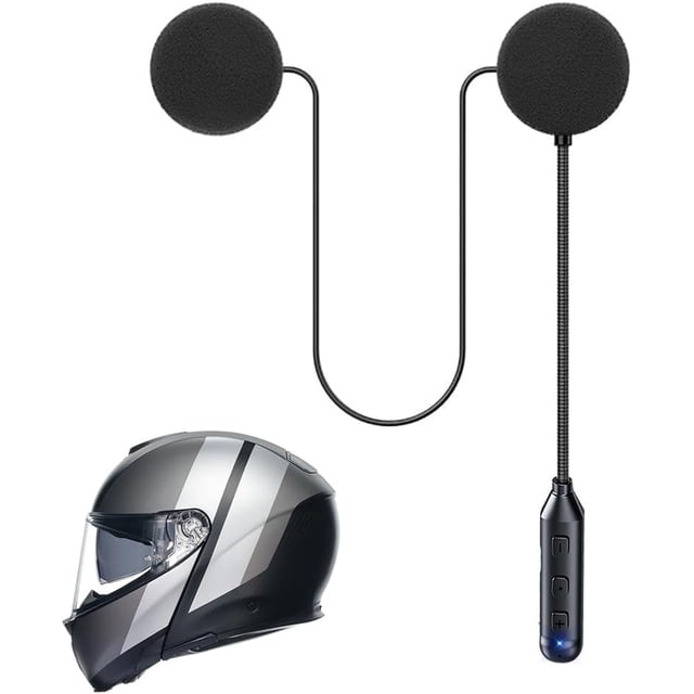 OBEST Auriculares Bluetooth para Motocicleta con Micrófono, Intercomunicador para Casco, Audífonos para Casco de Moto con Control de Ruido Estéreo HiFi, para Asistente