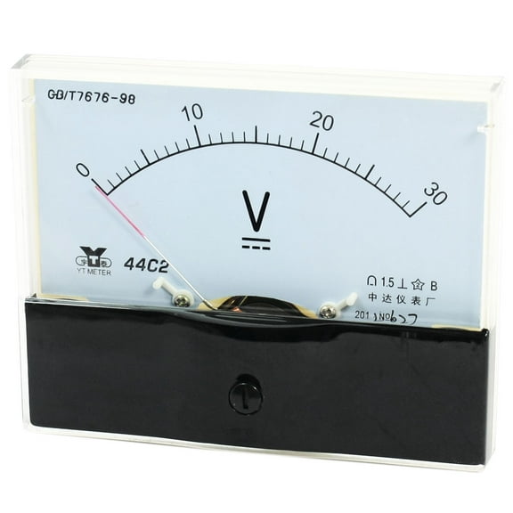 Unique Bargains Analog Panel Voltmeter DC 0 - 30V Measuring Range 1.5 Accuracy 44C2