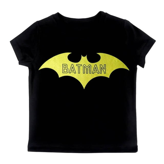 Playera DC Warner para niño, serigrafia Batman, negro, talla 2