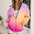thumbnail image 2 of CAIXIA Tie Dye Womens Hoodies Zip Up Loose Comfort Long Sleeve Pullover Top Womens Sweatshirts No Hood Drawstring Jacket with Pocket Winter Clothing 2026, 2 of 5