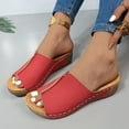 thumbnail image 3 of Mepaouo Summer Sandals for Women 2025 Platform Wedge Slides Arch Support Orthotic Casual Walking Shoes, 3 of 7