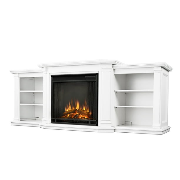 Valmont Entertainment Center Electric, Valmont Entertainment Center Electric Fireplace In White By Real Flame