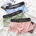 thumbnail image 3 of sunsanly Mid-Rise Elastic Waistline Men Panties Simple Patchwork Color U Convex Shorts Briefs, 3 of 8