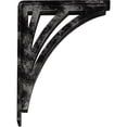 thumbnail image 4 of Ekena Millwork 2"W x 7 1/2"D x 10"H Nevio Wrought Iron Bracket, (Triple center brace), Antiqued Warm Silver, 4 of 7